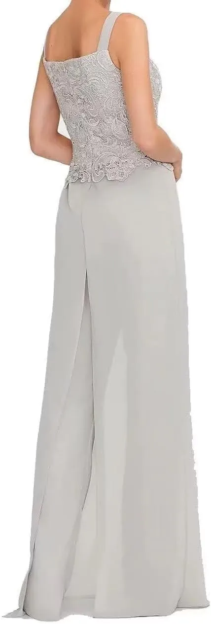 3 Pieces Mother of The Bride Pants Suits Formal Outfit for Womens Pantsuits Grandmother of The Bride Dresses