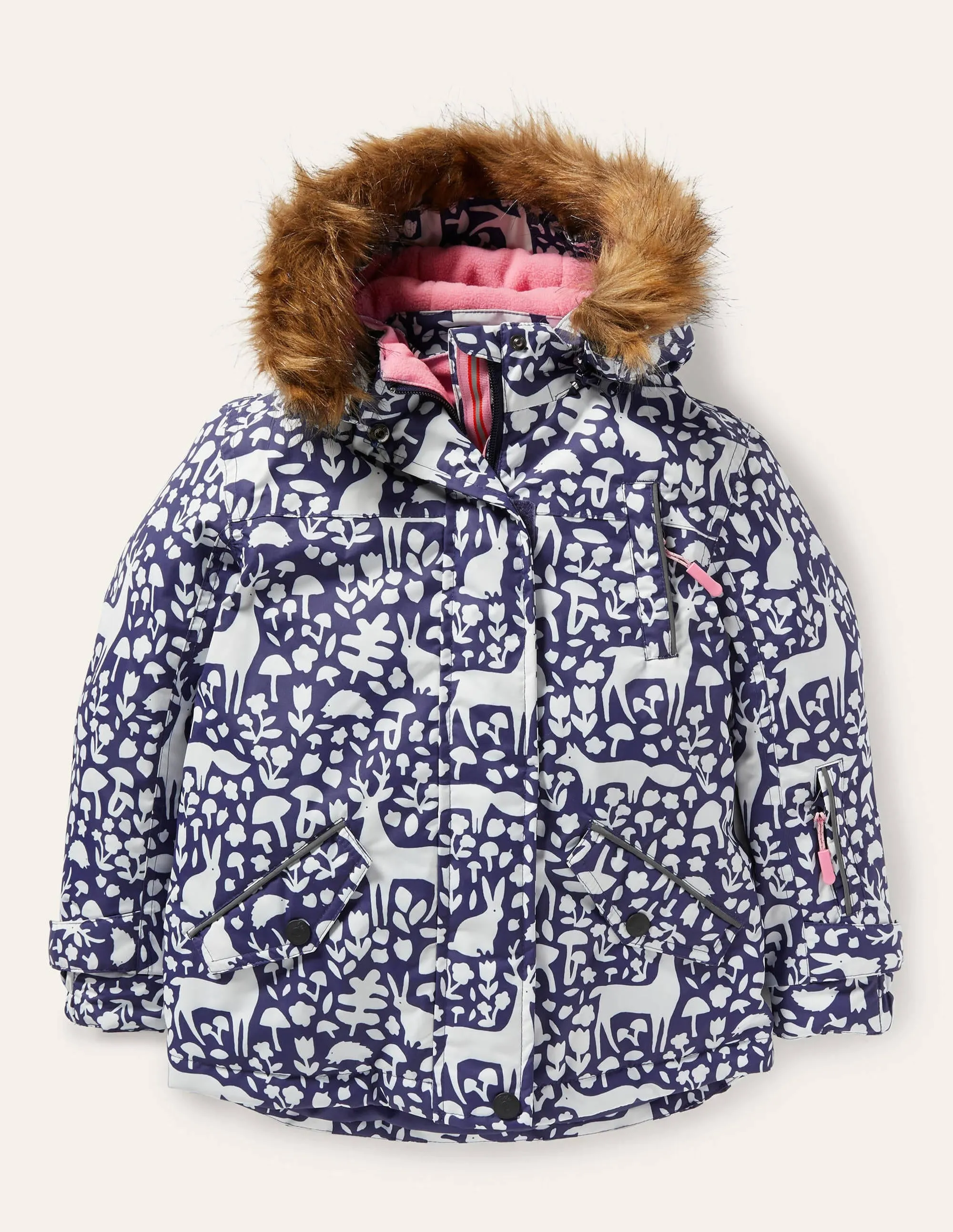 All-Weather Waterproof Jacket-Navy Woodland