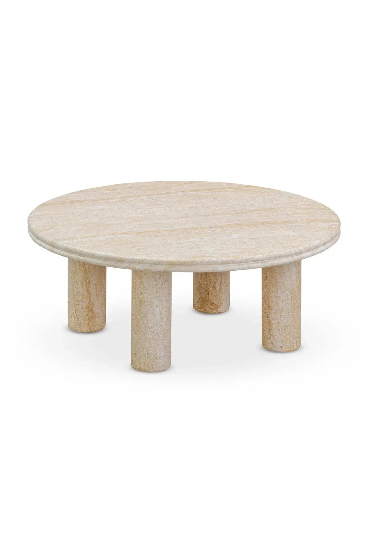 Amora Faux Travertine Tables - 2 Sizes