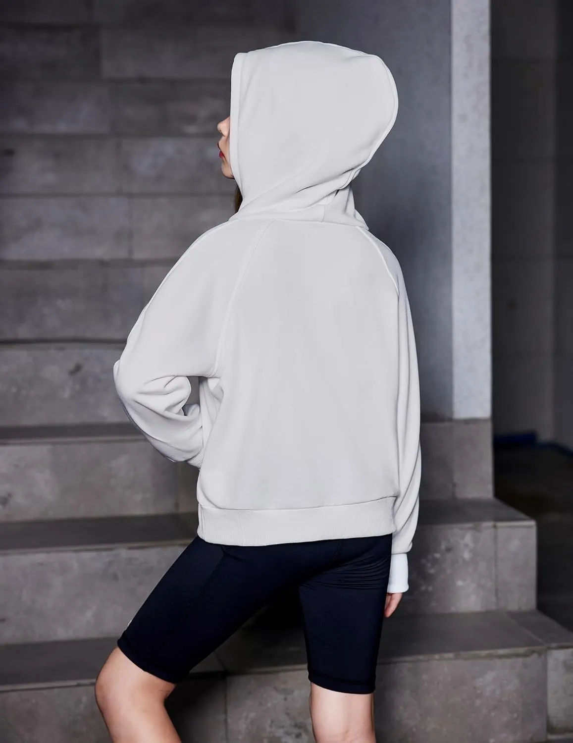 Arshiner Girls Sweatshirt Half Zip Hoodie Fleece Pullover Sweatshirts for Teen Girls Fall Winter Clothes Thumb Hole