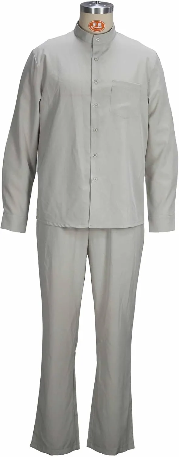 BDAILKA Men's 2 Piece Linen Sets Button Down Shirt Long Sleeve Casual Drawstring Waist Pants Set Tracksuit