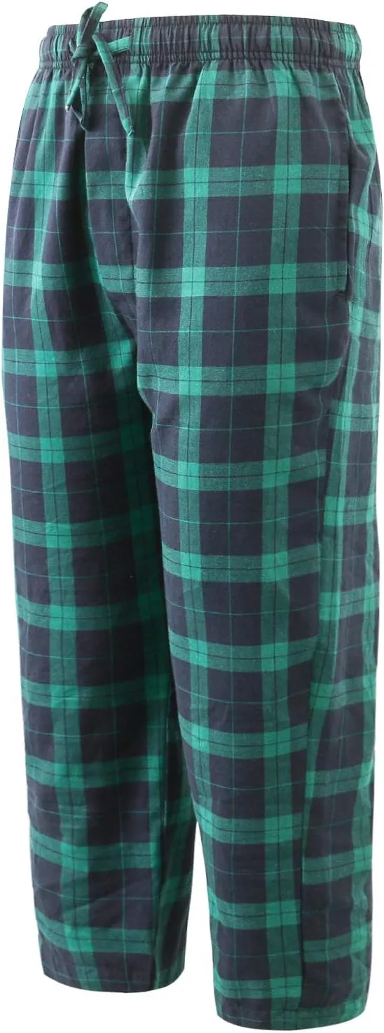 Big Boy's Cotton Plaid Pajama Pants Lounge Long Pants Loose Size 8 10 12 14 16