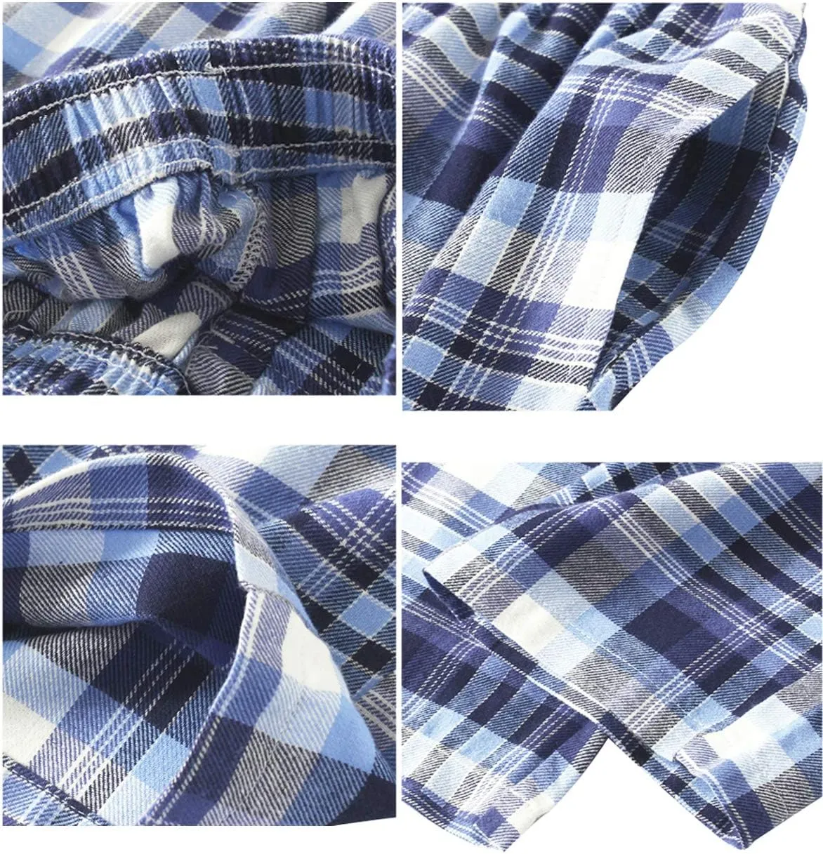 Big Boy's Cotton Plaid Pajama Pants Lounge Long Pants Loose Size 8 10 12 14 16