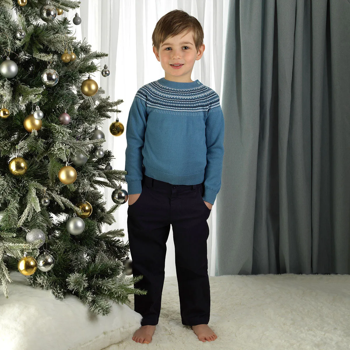 Blue Fairisle Sweater