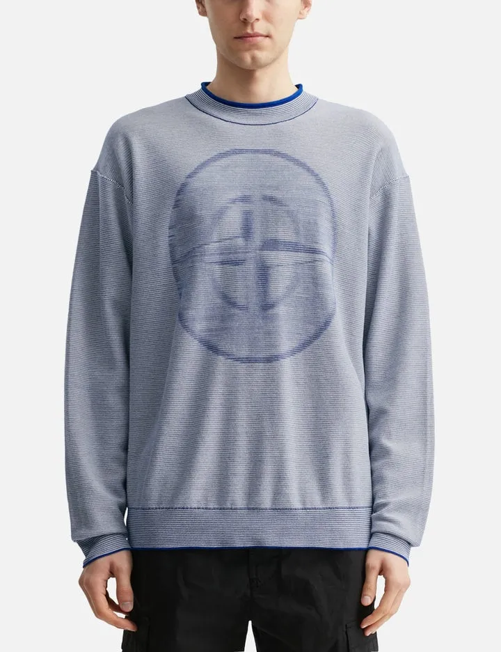 Blurred Emblem Knit Sweater
