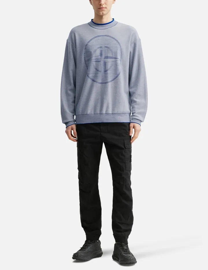 Blurred Emblem Knit Sweater