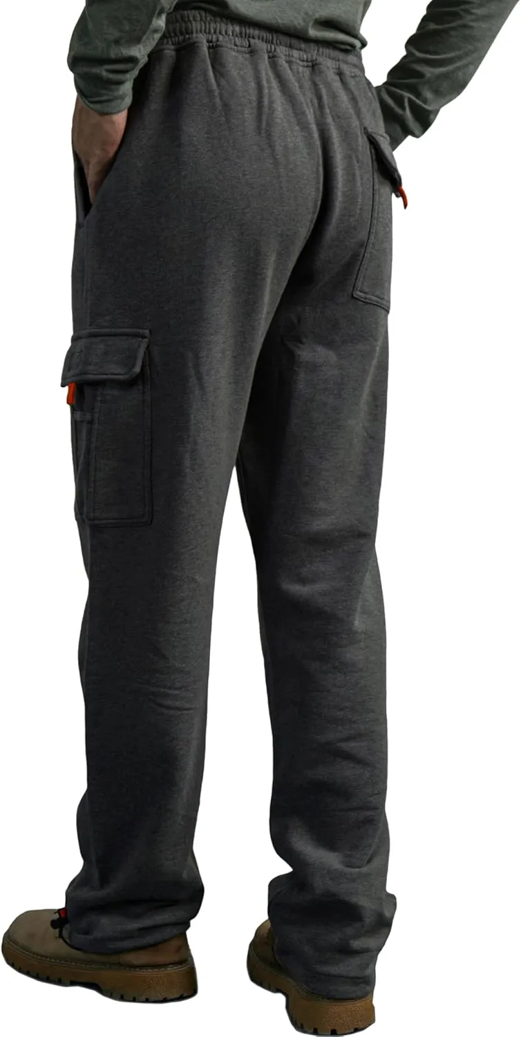 BOCOMAL FR Cargo Sweatpants Flame Resistant Midweight 10.5oz Knit Multi-Pockets FR Pants(Non Fleece)