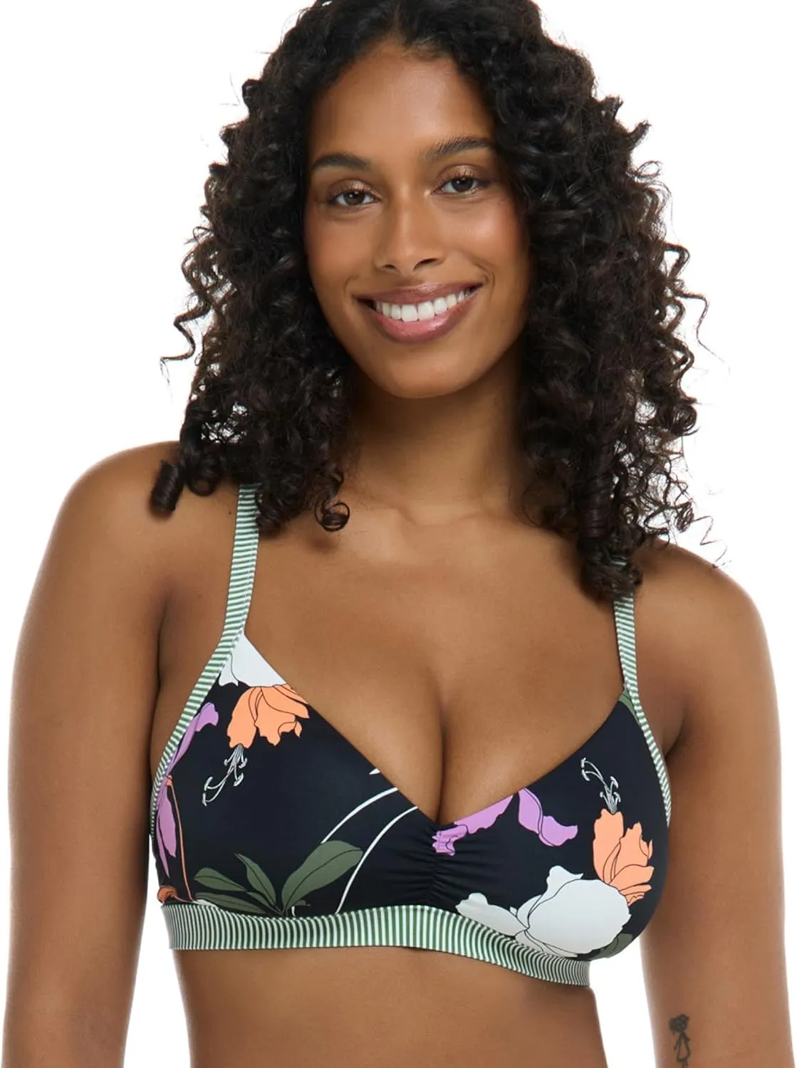Body Glove Women's Drew D, Dd, E, F Cup Bikini Top Swimsuit with Adjustable 2-Way Back Detail