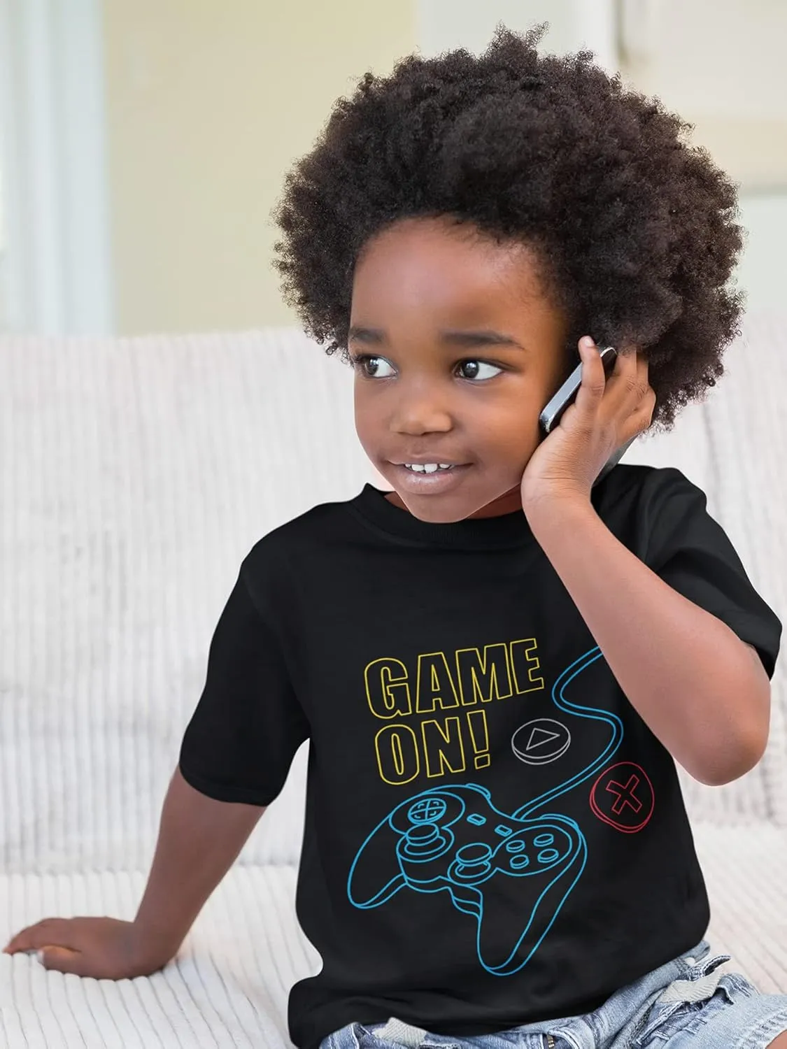 BROOKLYN VERTICAL 5-Pack Video Gamer Short Sleeve Crew Neck Boys T-Shirt with Chest Print | Soft Cotton Sizes 6-30