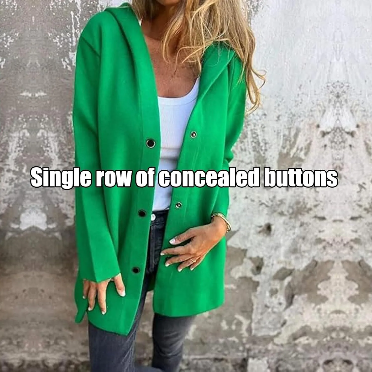 Cedar and Ash Jacket, Casual Single Breasted Hooded Jacket Spring and Fall, Long Sleeve Solid Color Trench Coat with Pockets