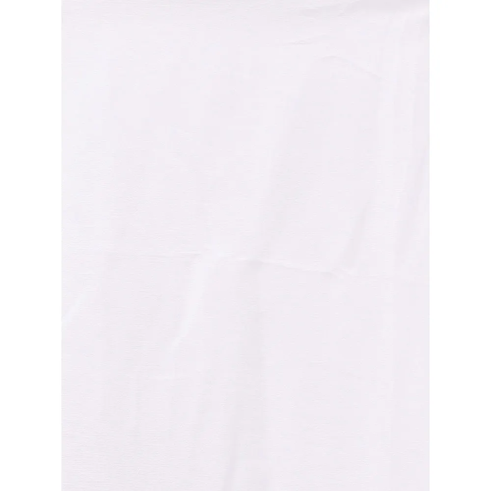 CHARUKRITI White Cotton Printed Designs Kurta with Salwar & Dupatta (Set of 3)