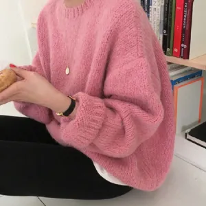 Colors Pink Women Sweater Winter Sweaters Pullover