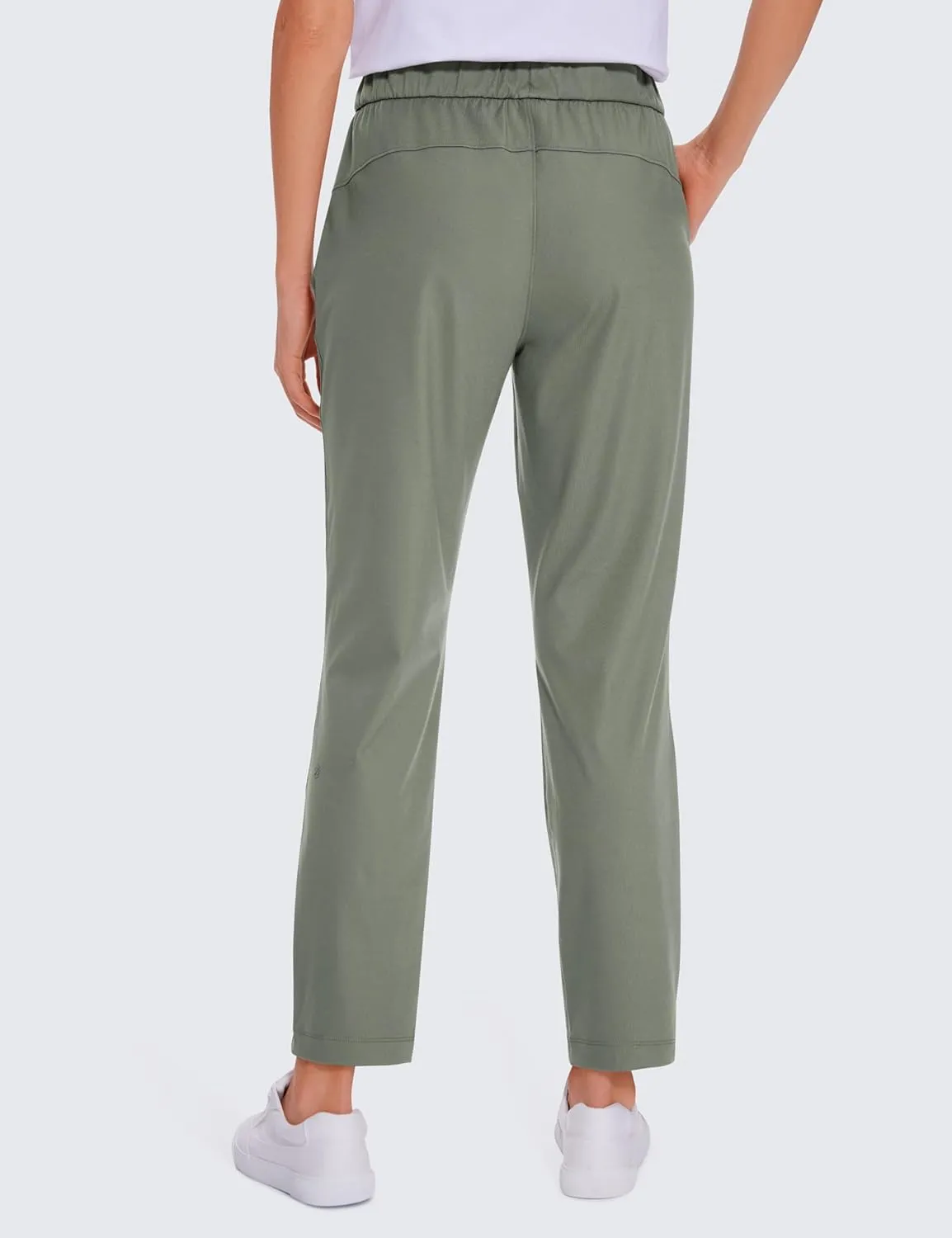 CRZ YOGA Womens 4-Way Stretch Ankle Golf Pants 7/8 Casual Dress Work Athletic Travel Workout Sweatpants with Pockets