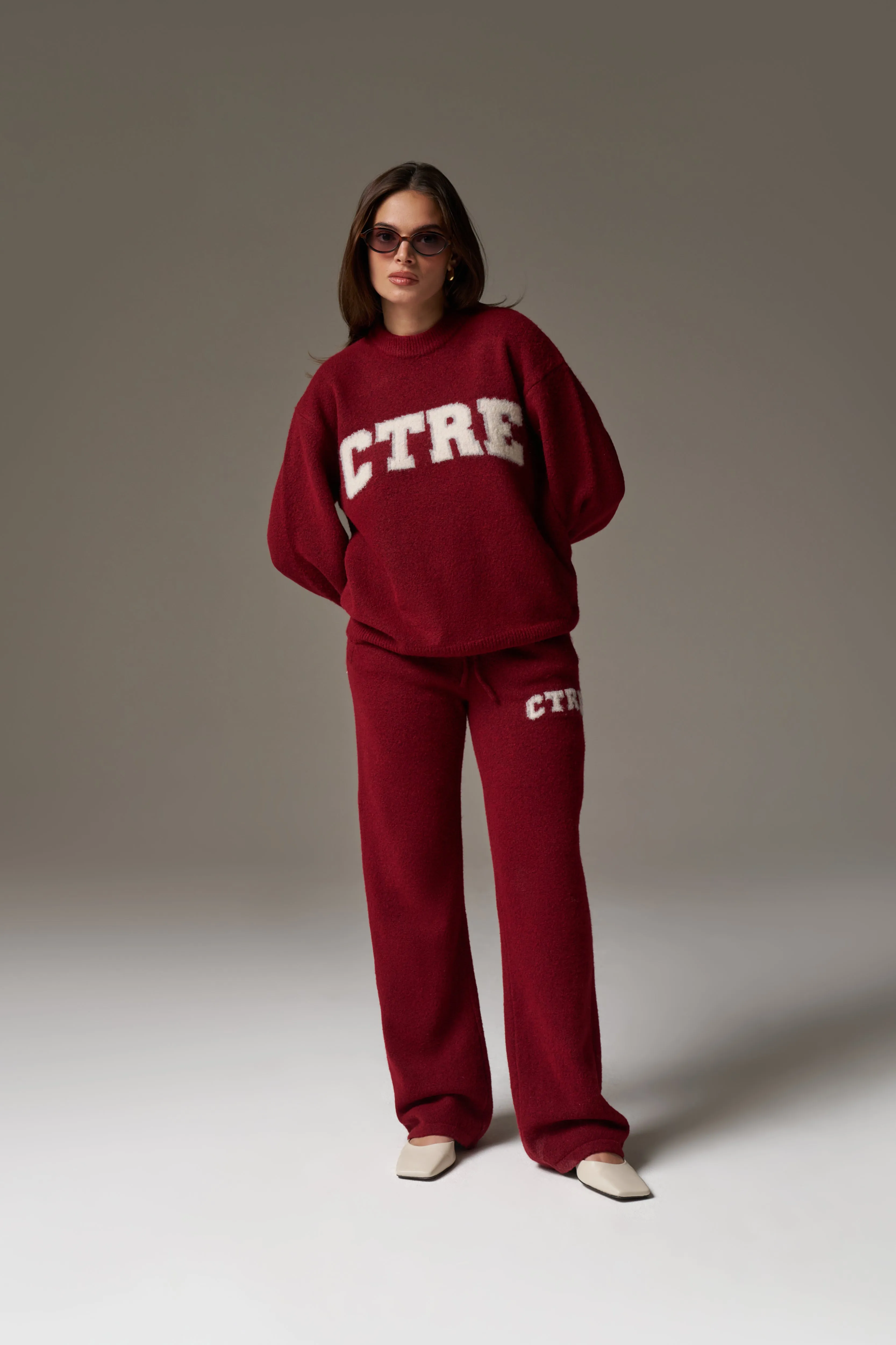 CTRE KNITTED SWEATSHIRT - BURGUNDY