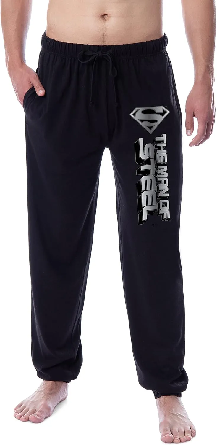 DC Comics Mens' Superman The Man Of Steel Sleep Jogger Pajama Pants