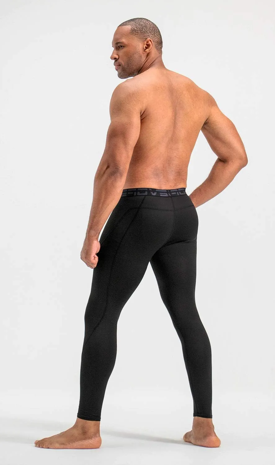 DEVOPS 2 or 3 Pack Men's Thermal Compression Pants, Athletic Leggings Base Layer Bottoms