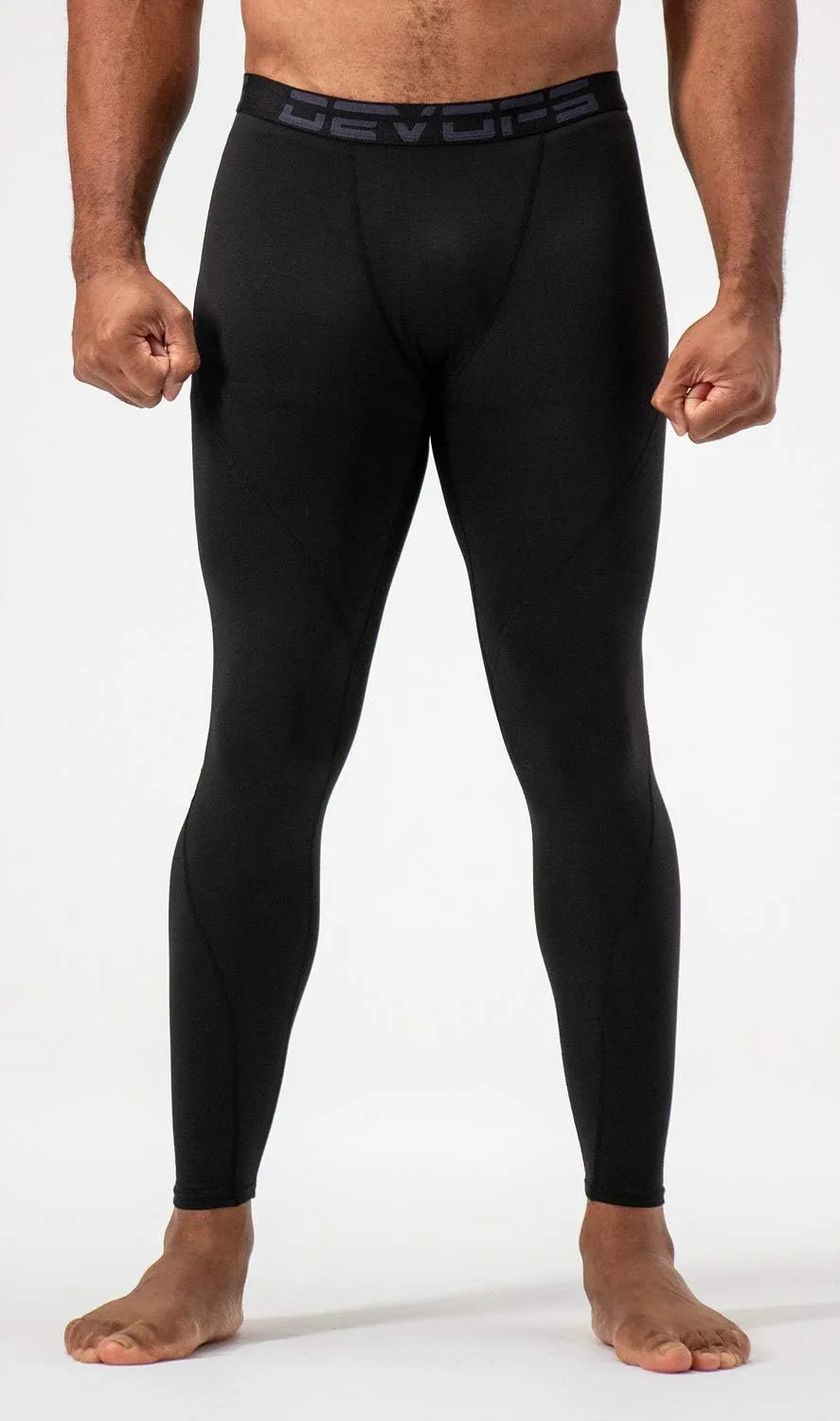DEVOPS 2 or 3 Pack Men's Thermal Compression Pants, Athletic Leggings Base Layer Bottoms
