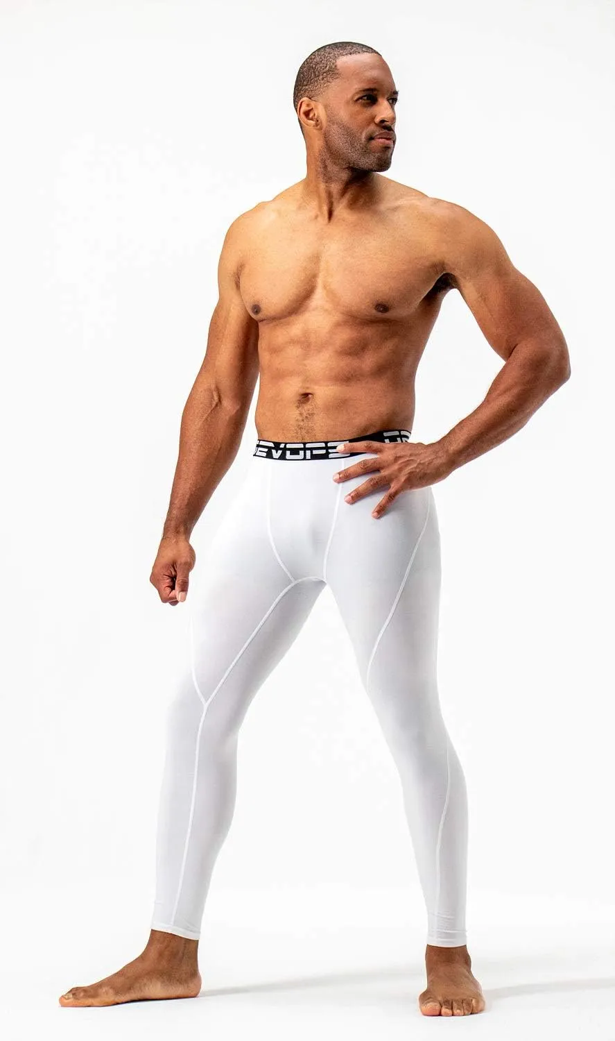 DEVOPS 2 or 3 Pack Men's Thermal Compression Pants, Athletic Leggings Base Layer Bottoms