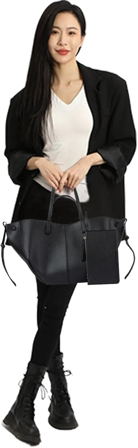 Dumpling Bags for Women, Large Trendy Leather Shoulder Bag Top Handle Purses Hobo Tote Handbag