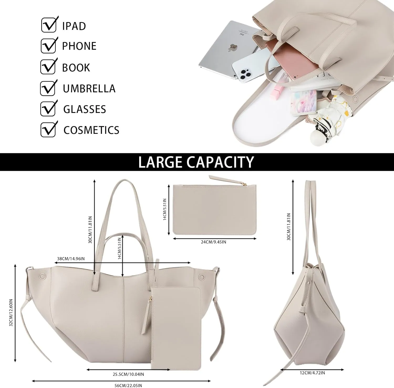 Dumpling Bags for Women, Large Trendy Leather Shoulder Bag Top Handle Purses Hobo Tote Handbag
