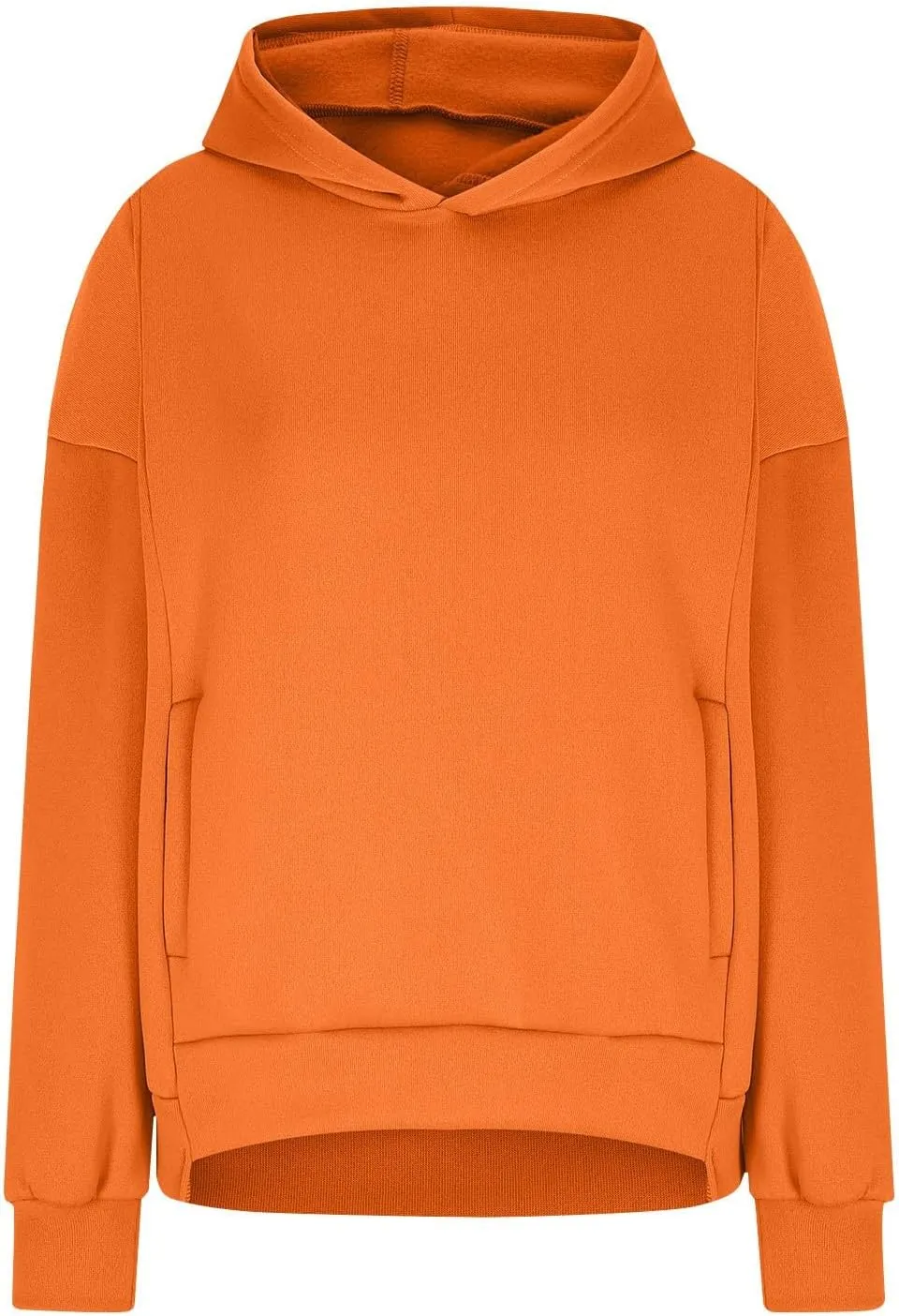Fleece Hoodies for Women Baggy Drop Shoulder Oversized Sweatshirt Trendy Y2K Hoodie Casual Pullover Tops with Pockets