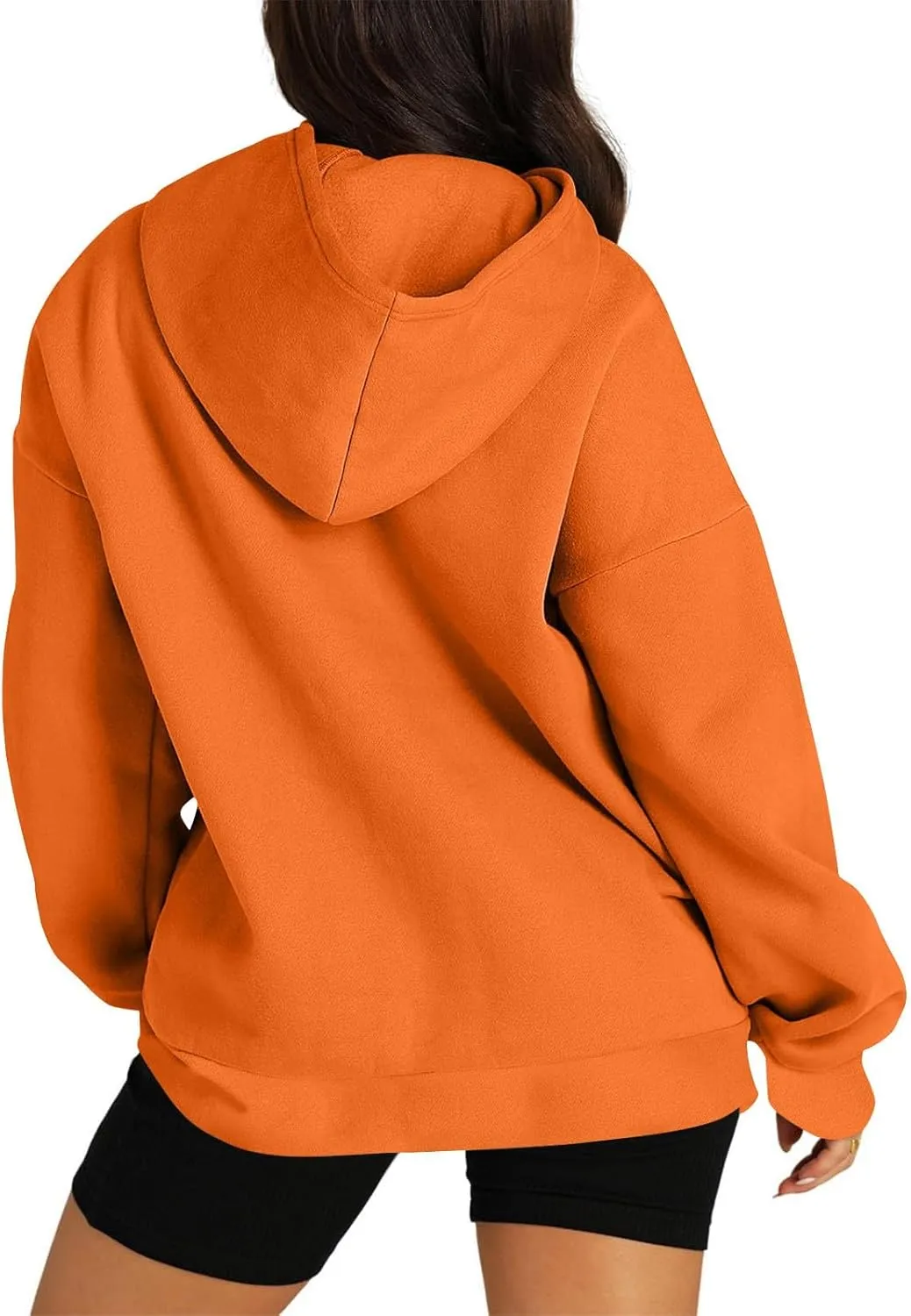 Fleece Hoodies for Women Baggy Drop Shoulder Oversized Sweatshirt Trendy Y2K Hoodie Casual Pullover Tops with Pockets