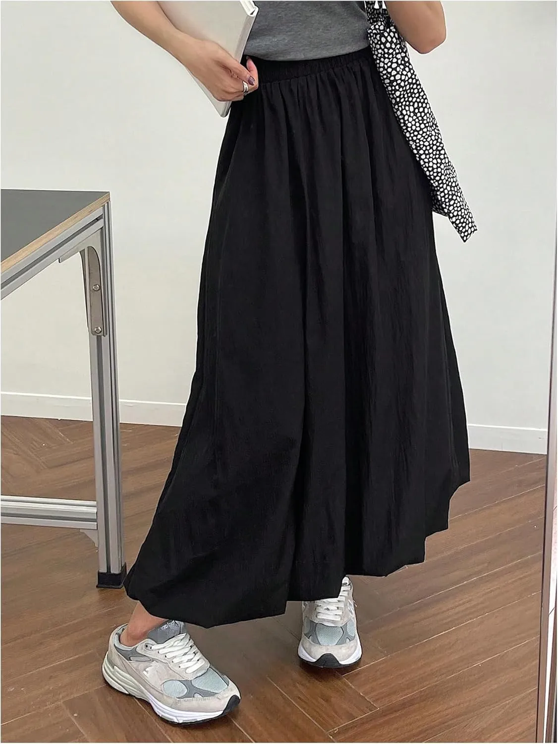 Floerns Women's Y2k Elastic High Waist Maxi Balloon Skirt Puff Hem Bubble Skirts