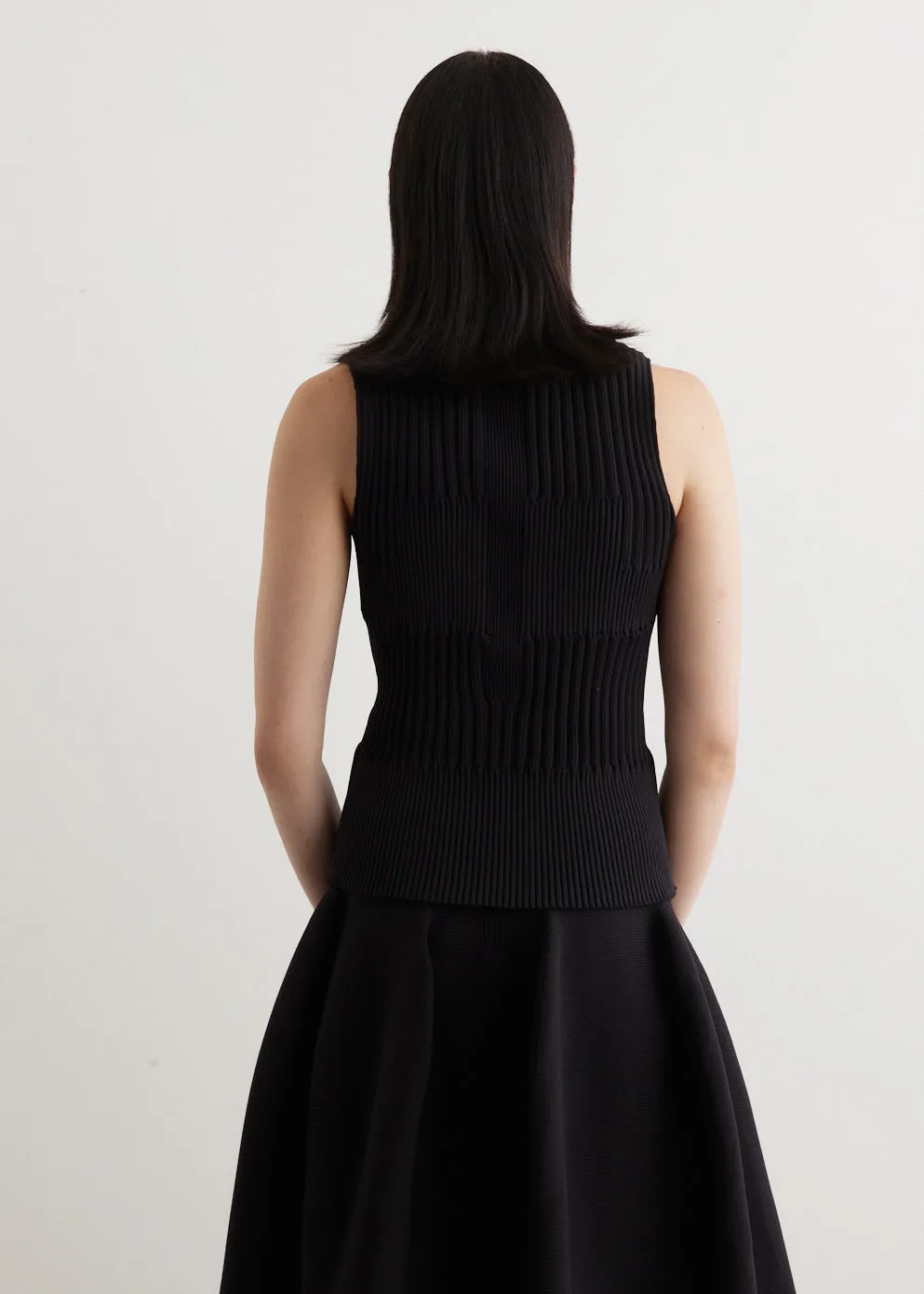 Fluted Sleeveless Top
