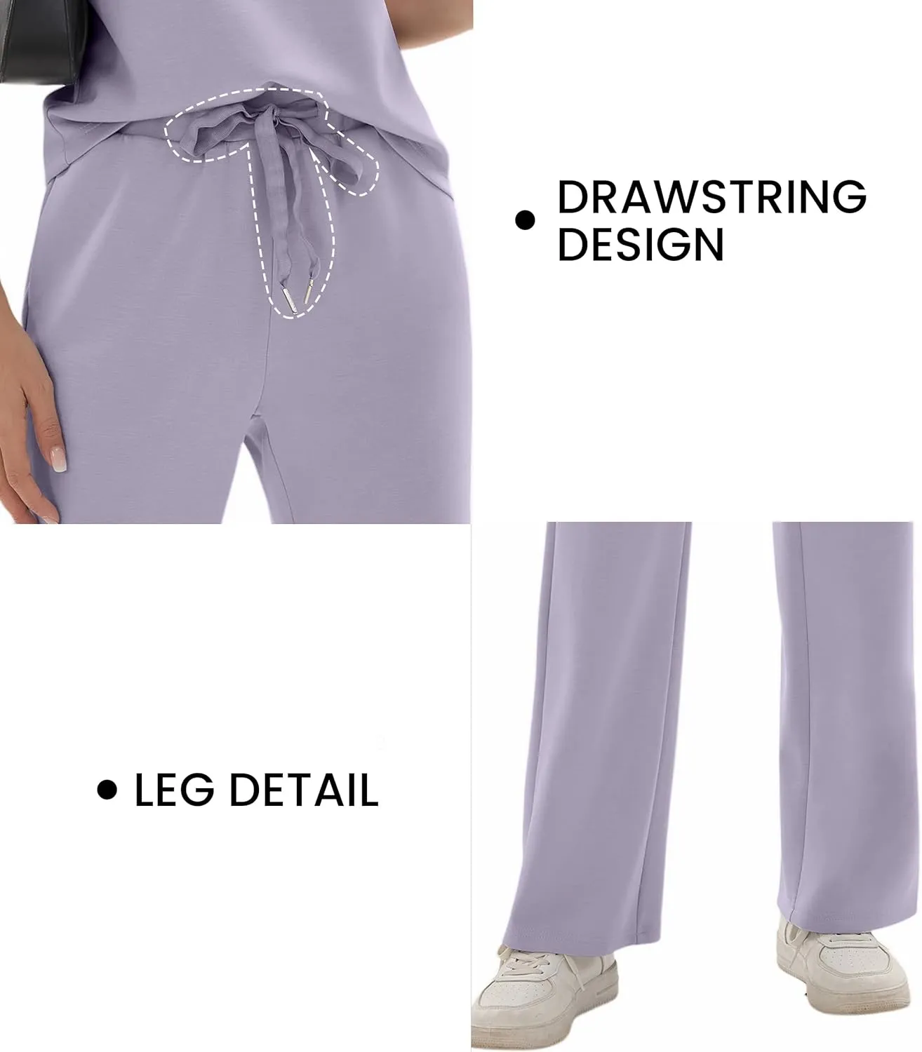 FUNYYZO Women's 2 Piece Outfits Lounge Sets Casual Sleeveless Summer V-Neck Dressy Collared Tracksuit Lounge