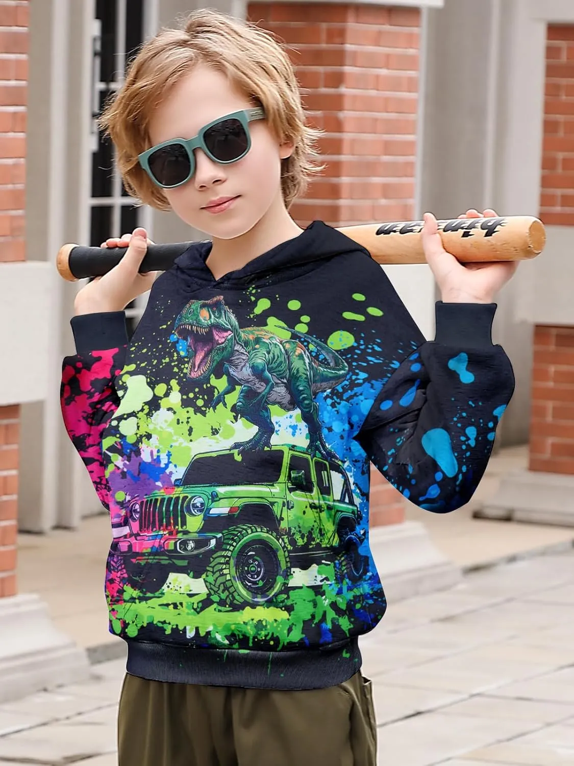 Goodstoworld Boys Girls Warm Fleece 3D Graphic Hoodies Sweatshirt with Pockets Size 5-16 Years