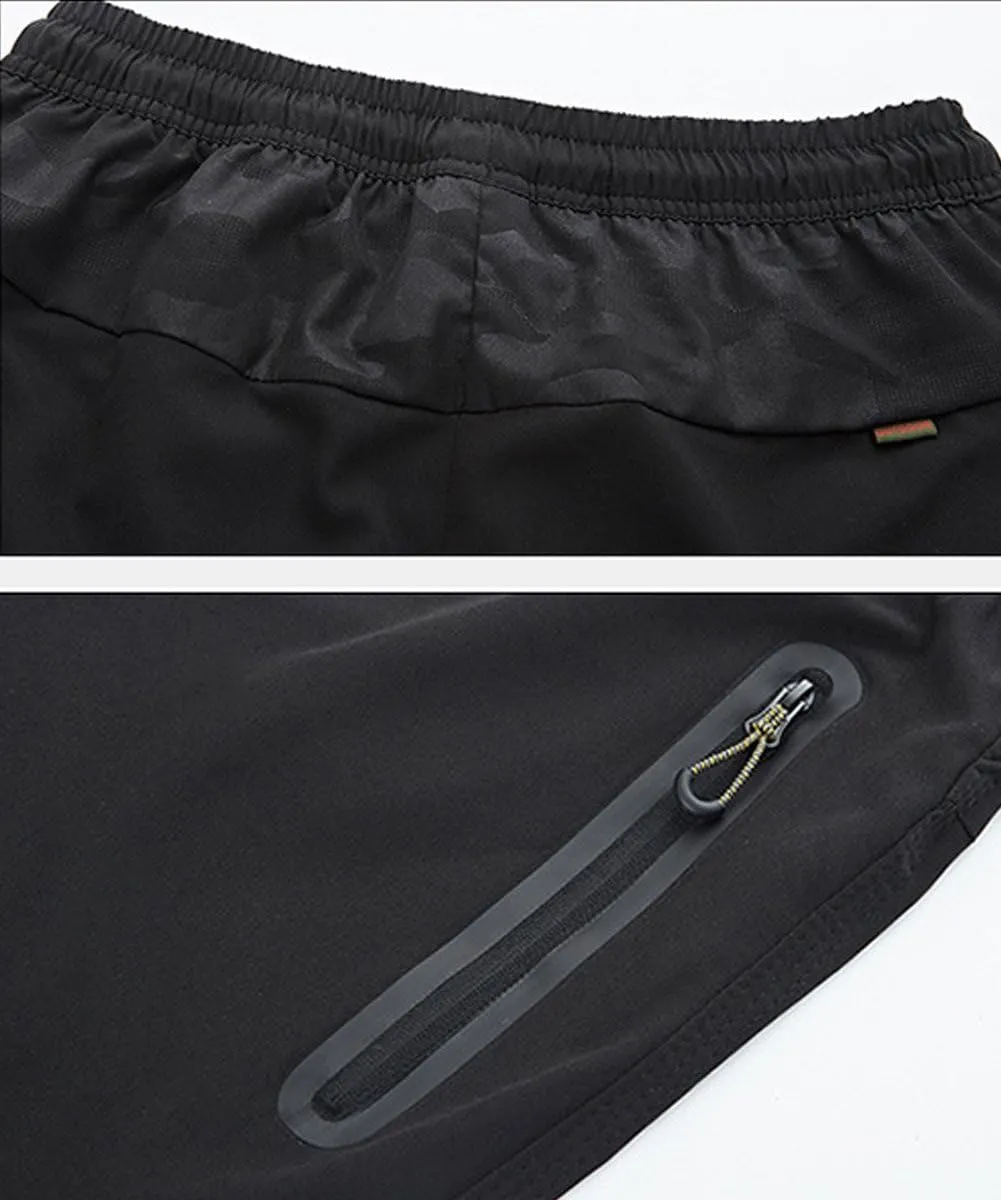 Gopune Men's Lightweight Hiking Running Sweatpants Quick Dry Outdoor Athletic Casual Pants with Zipper Pockets