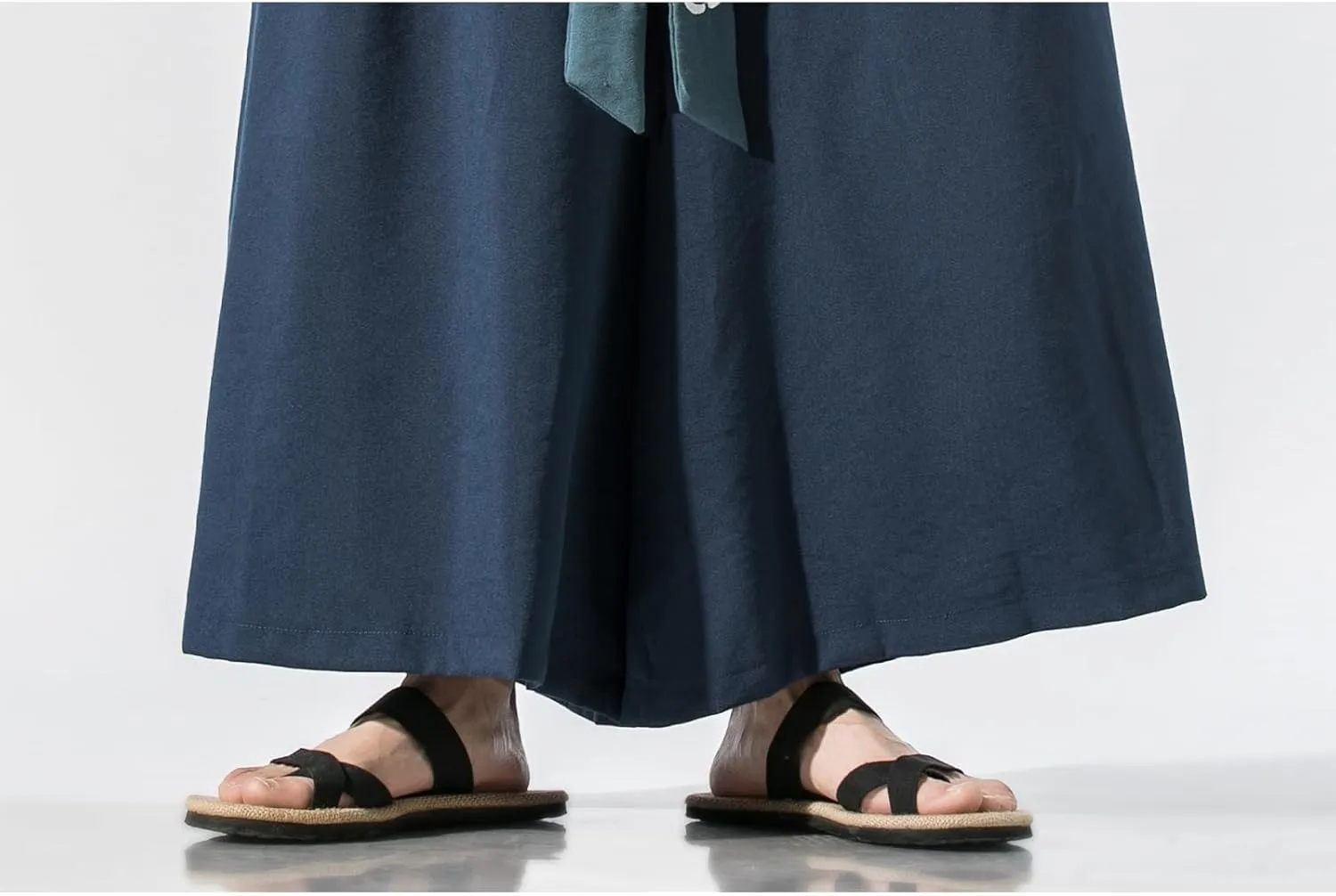 GURUNVANI Men's Wide Leg Pants Japanese Yoga Pants Hip Hop Baggy Trousers