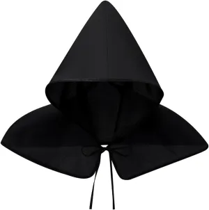 Halloween Cowl Black Cloak Cosplay Cape Hooded Poncho for Men Women Hooded Cape Hat for Halloween Cosplay Costume