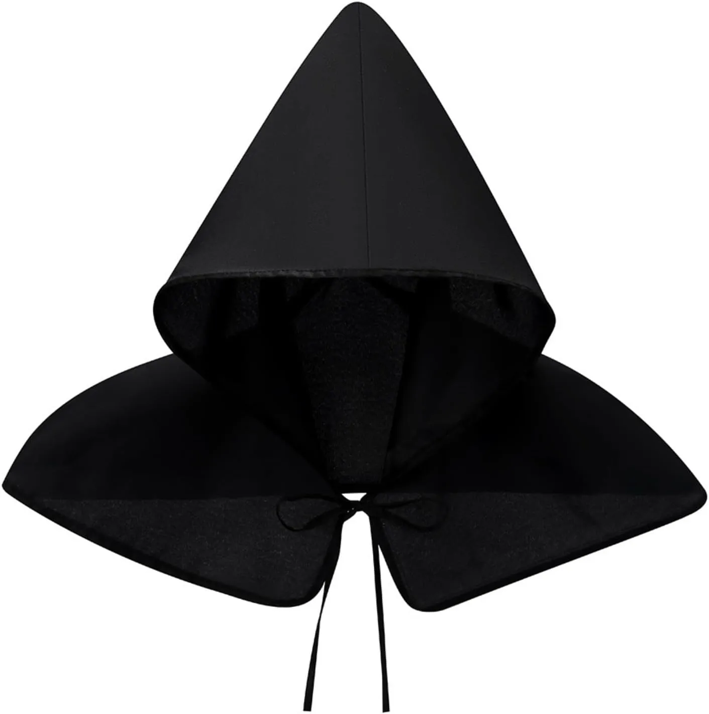 Halloween Cowl Black Cloak Cosplay Cape Hooded Poncho for Men Women Hooded Cape Hat for Halloween Cosplay Costume