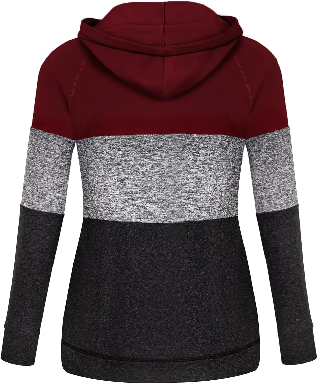 Hibelle Women's Full-Zip Fleece Lined Hoodie Sports Sweatshirts with Handy Pockets & Inside Pocket