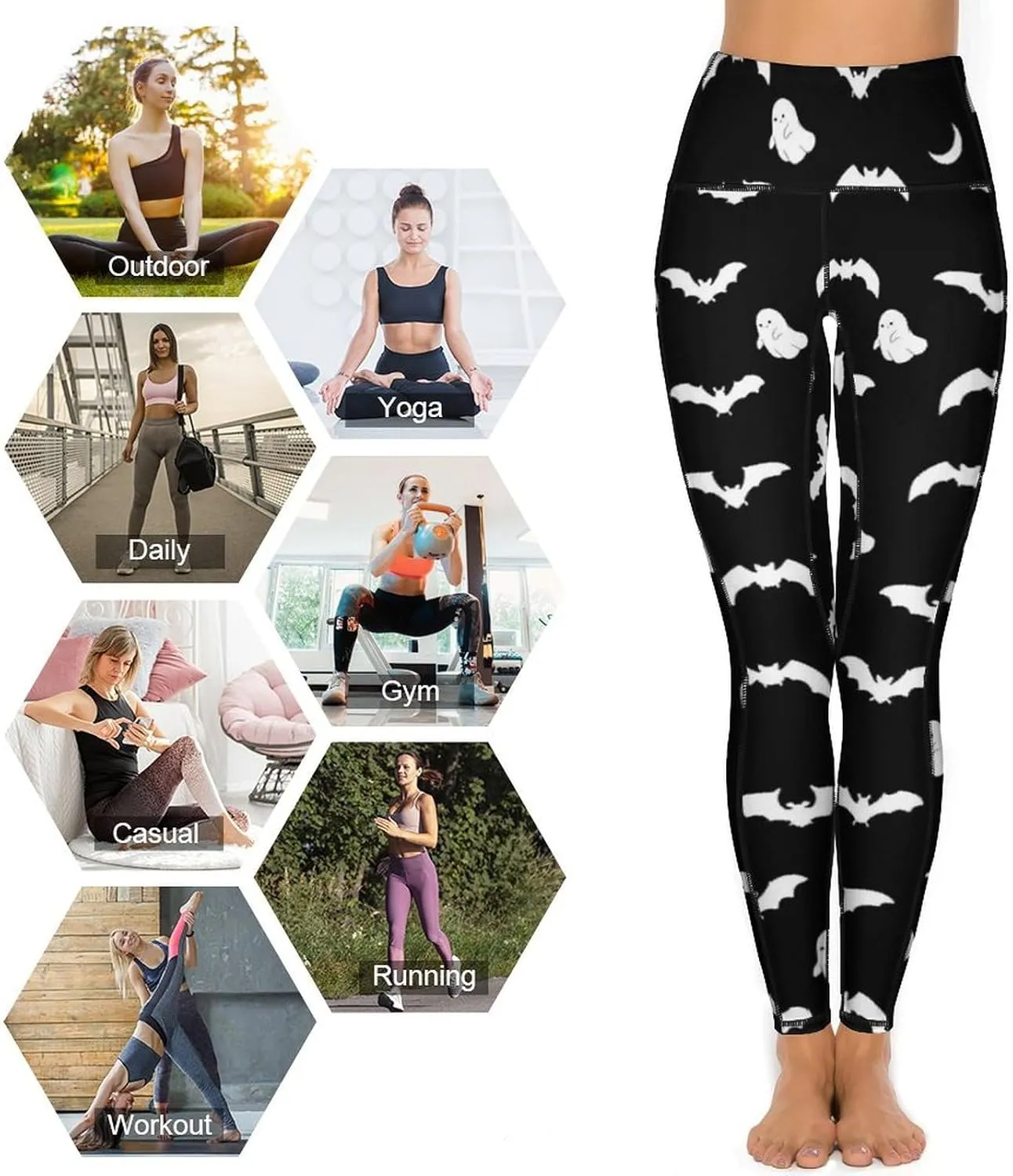 High Waisted Exercise Yoga Pants for Women Running Sports Workout Yoga Leggings with Pockets