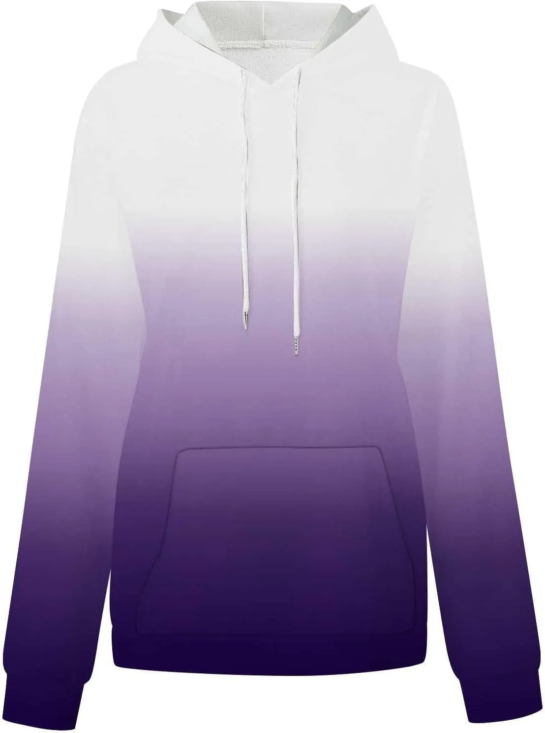 Hoodies For Womens Gradient Print Oversized Sweatshirt Drawstring Pullover With Pocket Trendy Cute Tops for Women Summer