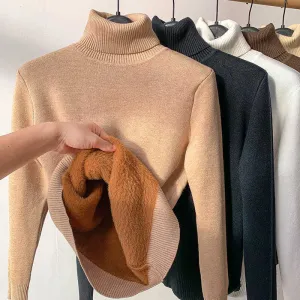 🔥Hot Sale 49% OFF🎁Winter fleece thick knitted bottoming shirt