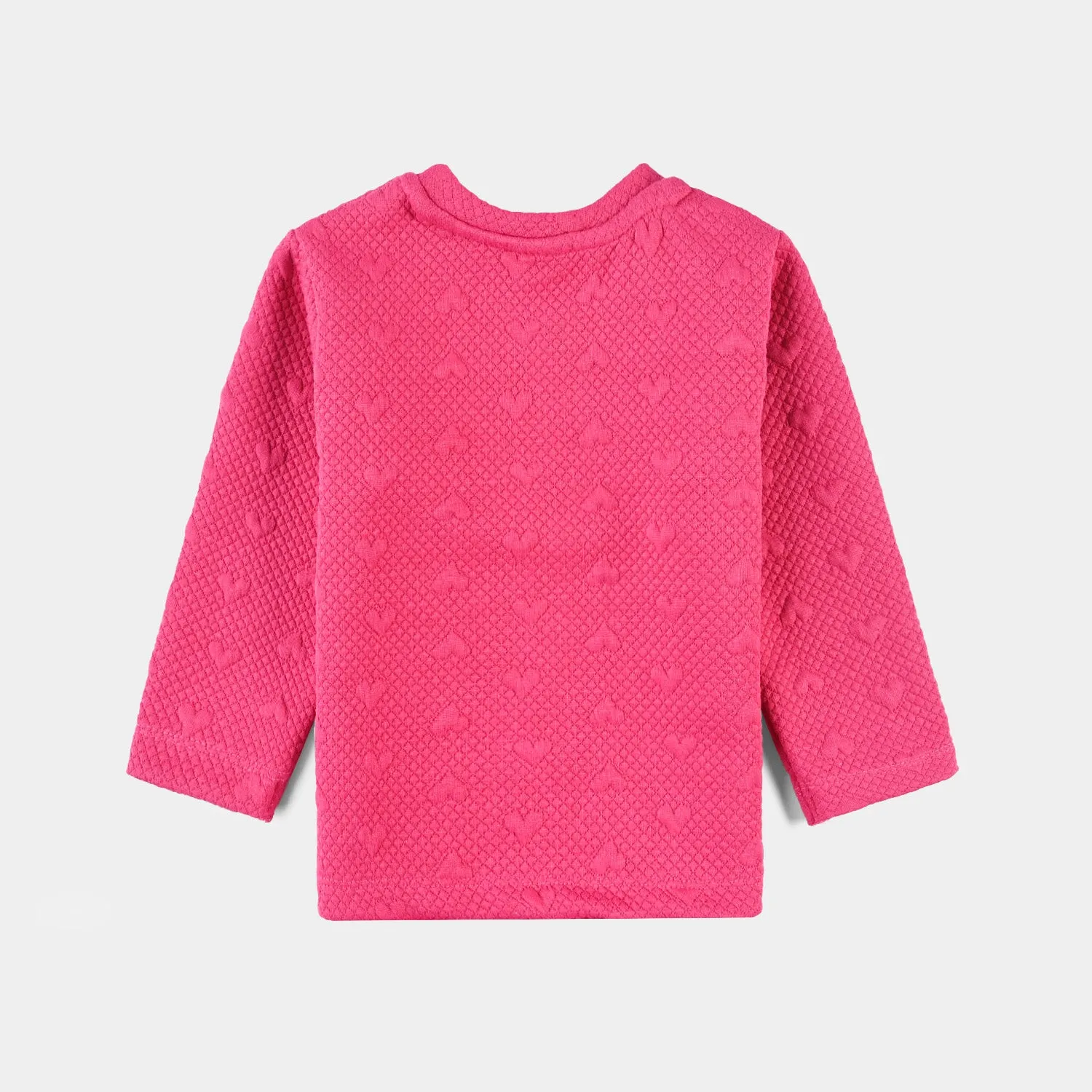 Infant Girls Sherpa Sweatshirt Beautiful-Hot Pink