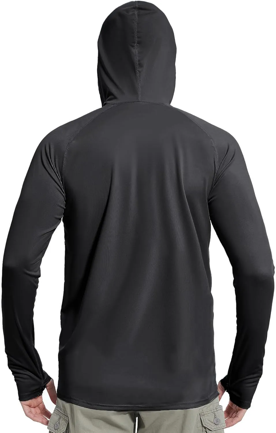 isnowood Sun Shirt UPF 50  Men's Fishing Long Sleeve Hooded Rash Guard Hiking Swimming Running UV Protection Hoodie