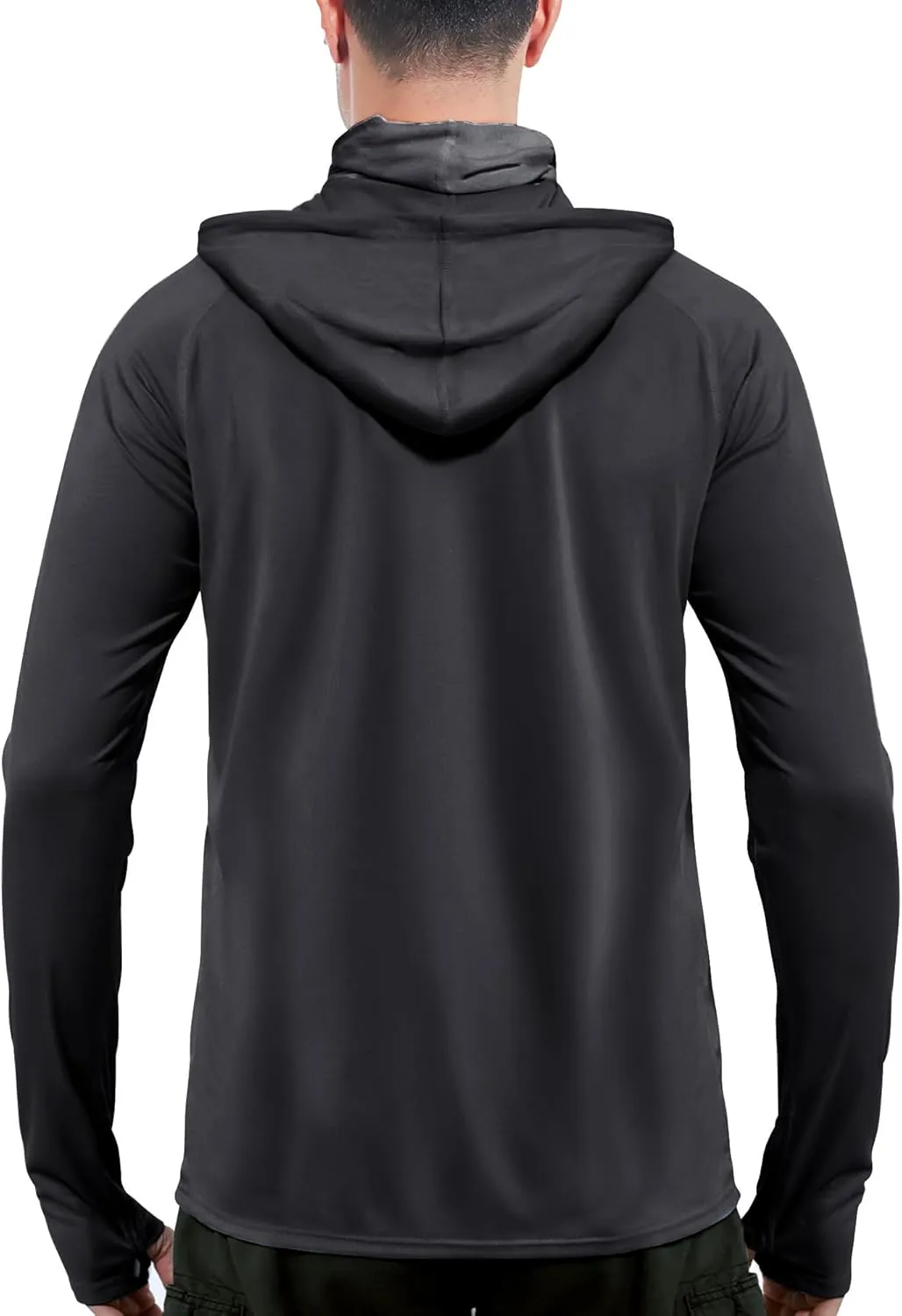 isnowood Sun Shirt UPF 50  Men's Fishing Long Sleeve Hooded Rash Guard Hiking Swimming Running UV Protection Hoodie