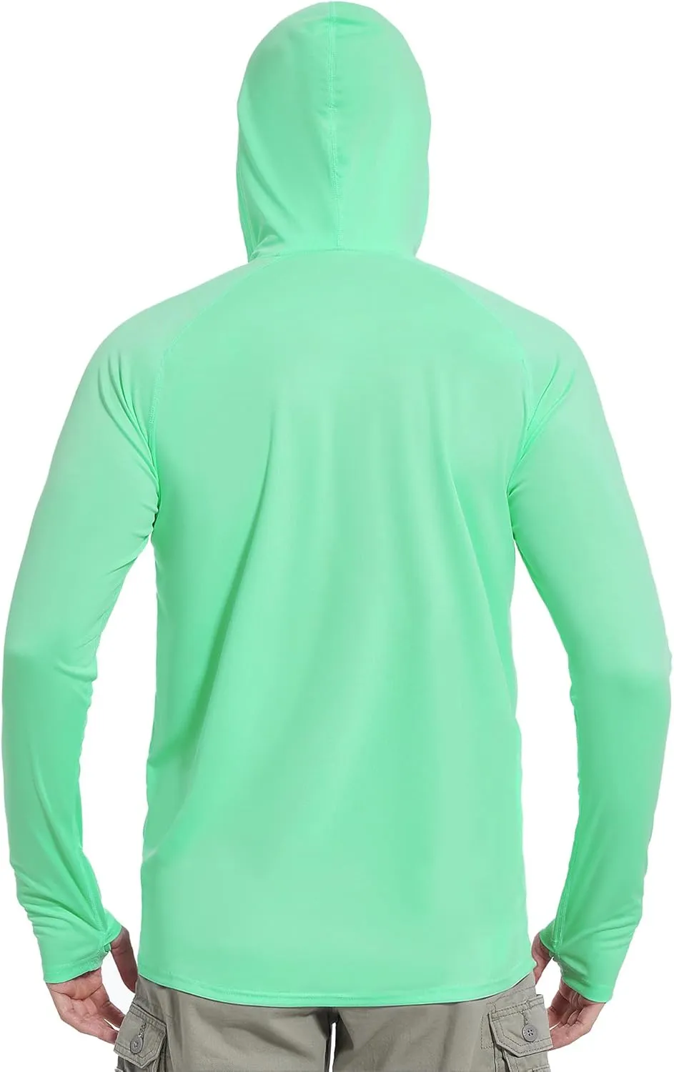isnowood Sun Shirt UPF 50  Men's Fishing Long Sleeve Hooded Rash Guard Hiking Swimming Running UV Protection Hoodie