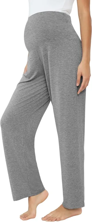 Joyaria Womens Maternity/Pregnancy Sweatpants Long Yoga/Pajama/Lounge Pants Over The Belly