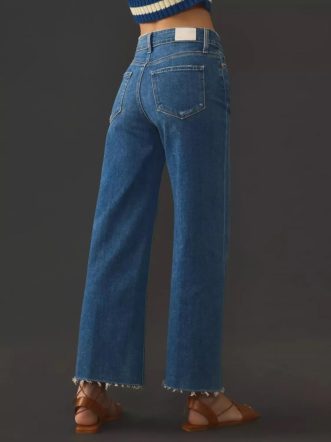 KUNMI Jeans for Women Wide Leg Baggy High Waist Boyfriends Straight Leg Stretchy Denim Pants Trendy Fall 2025