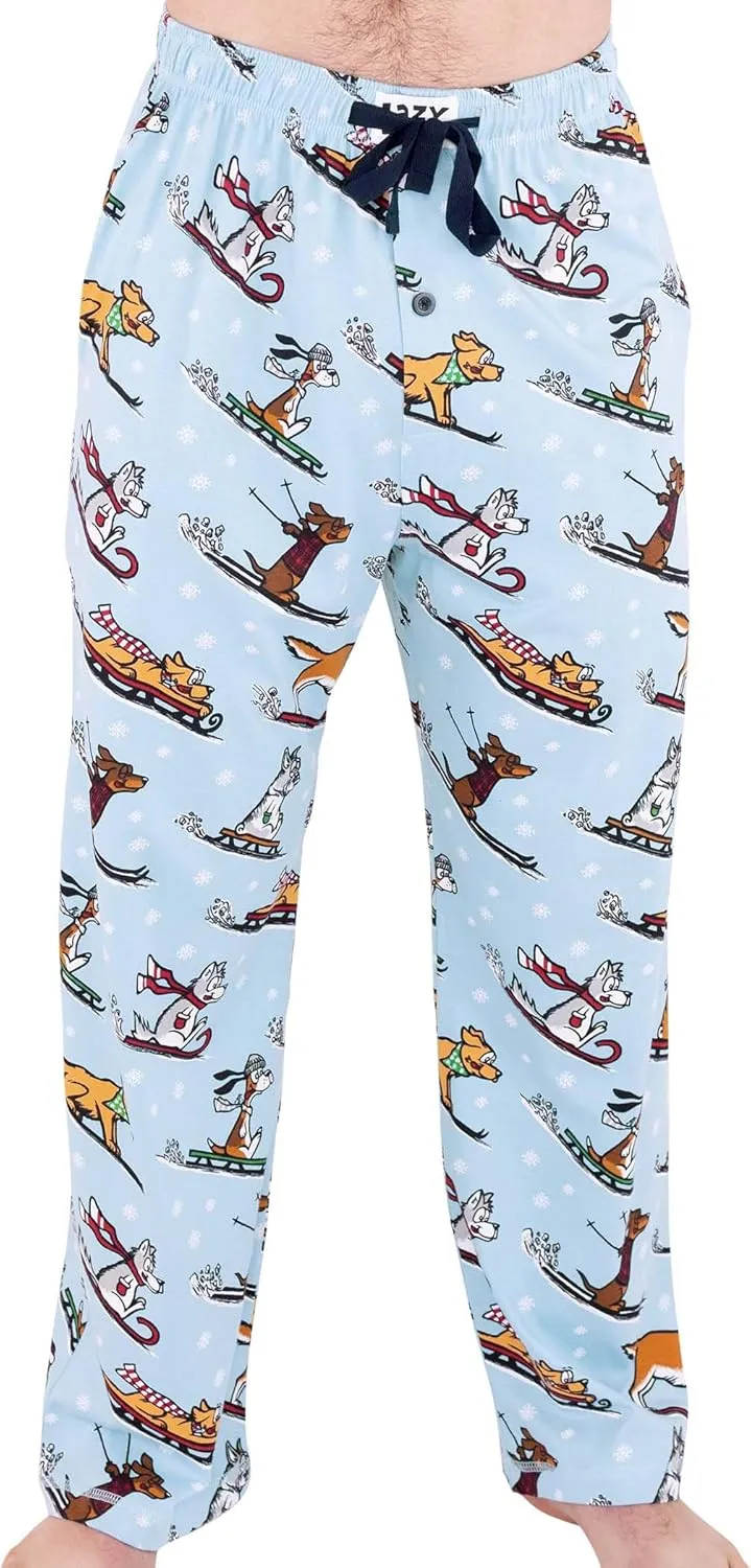 Lazy One Bear & Bigfoot Pajama Pants For Men, Men's Separate Bottoms, Lounge Pants, Funny, Humorous