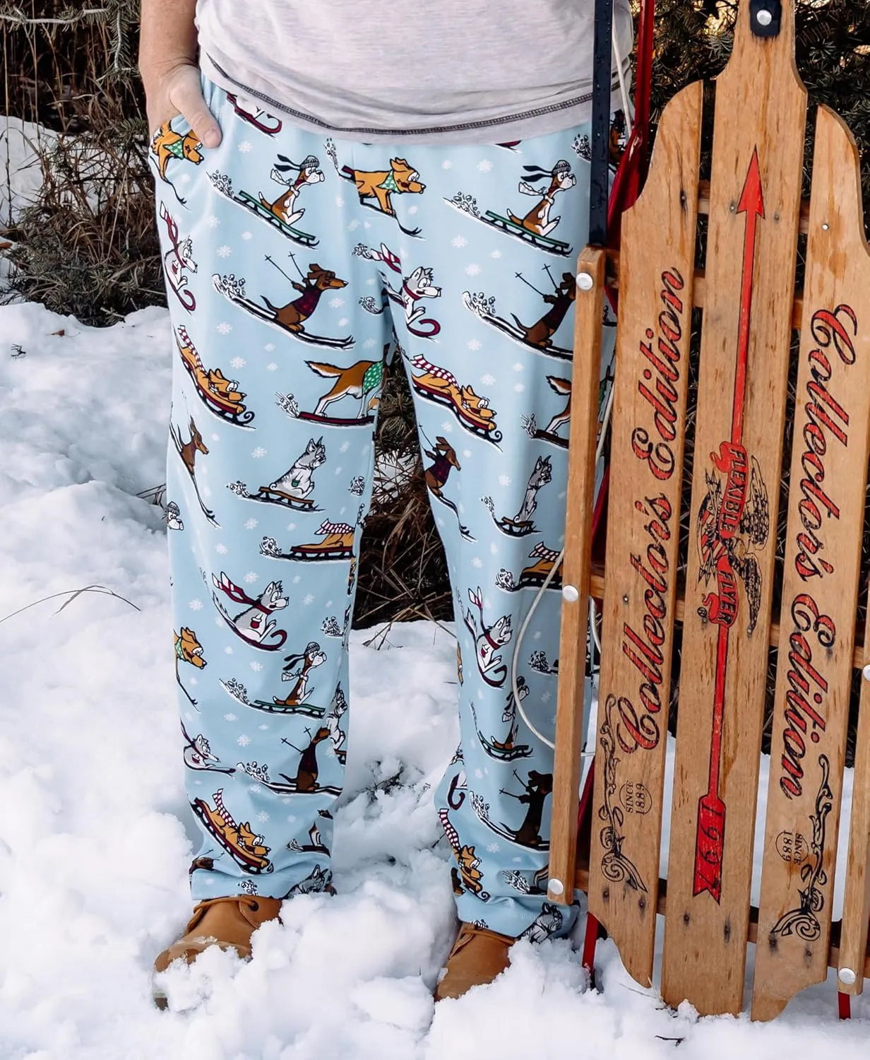 Lazy One Bear & Bigfoot Pajama Pants For Men, Men's Separate Bottoms, Lounge Pants, Funny, Humorous
