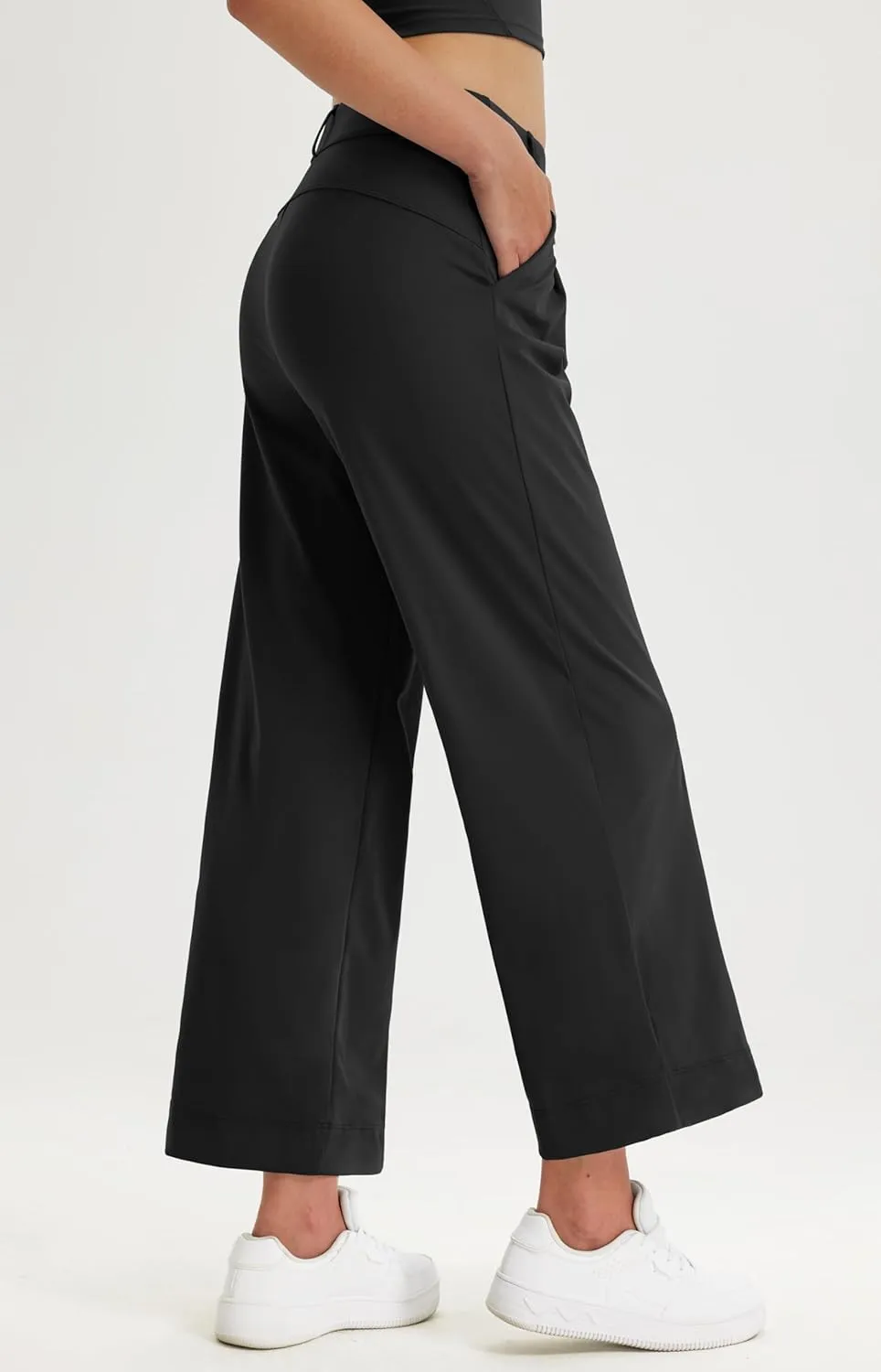 Libin Women's Wide Leg Dress Pants 27"/29"/31" High Waisted Stretch Work Casual Sweatpants Trousers with Pockets