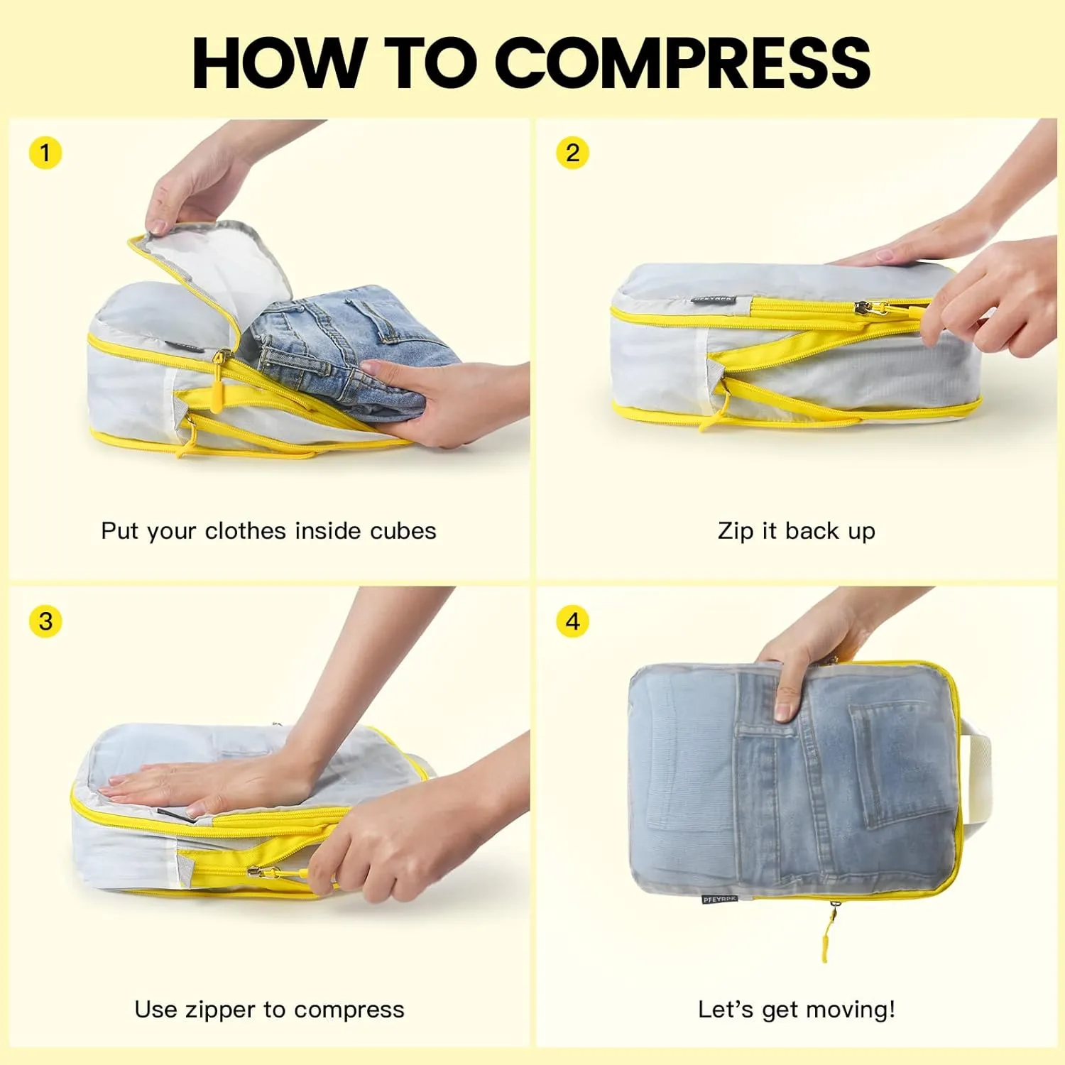Lightweight Compression Packing Cubes for Suitcases, Compressible Expandable Travel Packing Organizer with Clear Toiletries and Backpack Bag, Travel Essentials for Carry on Luggage 7 Set