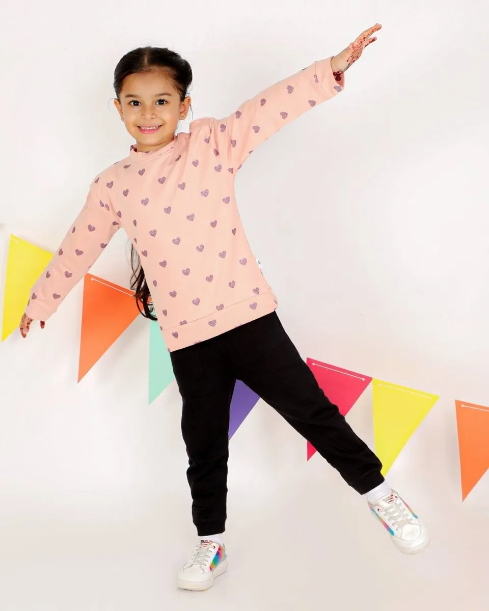 Little Shiny Hearts Kids Sweatshirt