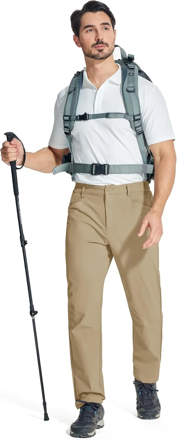 MAGCOMSEN Men's Lightweight Hiking Pants with 4 Pockets Water Resistant Quick Dry Fishing Travel Work Outddoor Pants